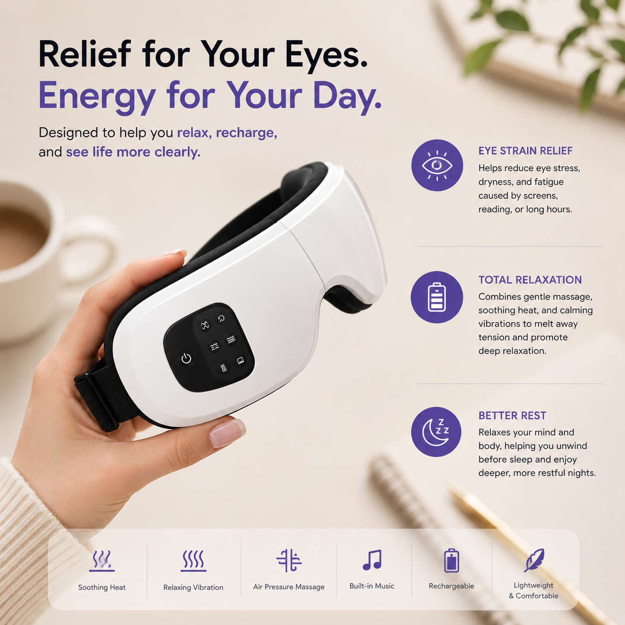 Steam Eye Massager By Loever